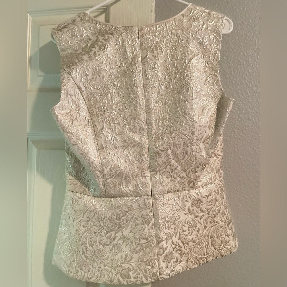 WHBM gold embossed shimmer top - Picture 2 of 4